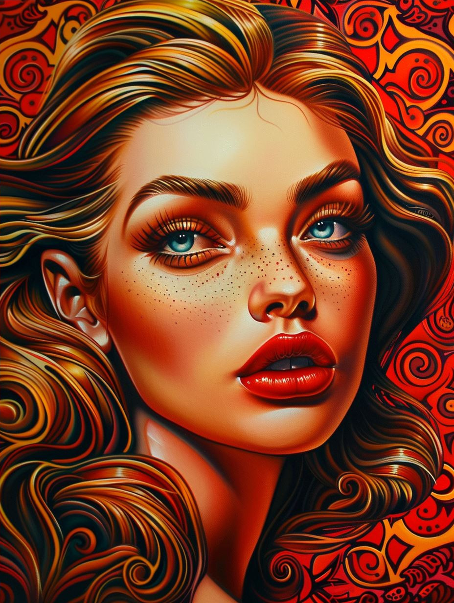 Vibrant Psychedelic Portrait Art - Image 4