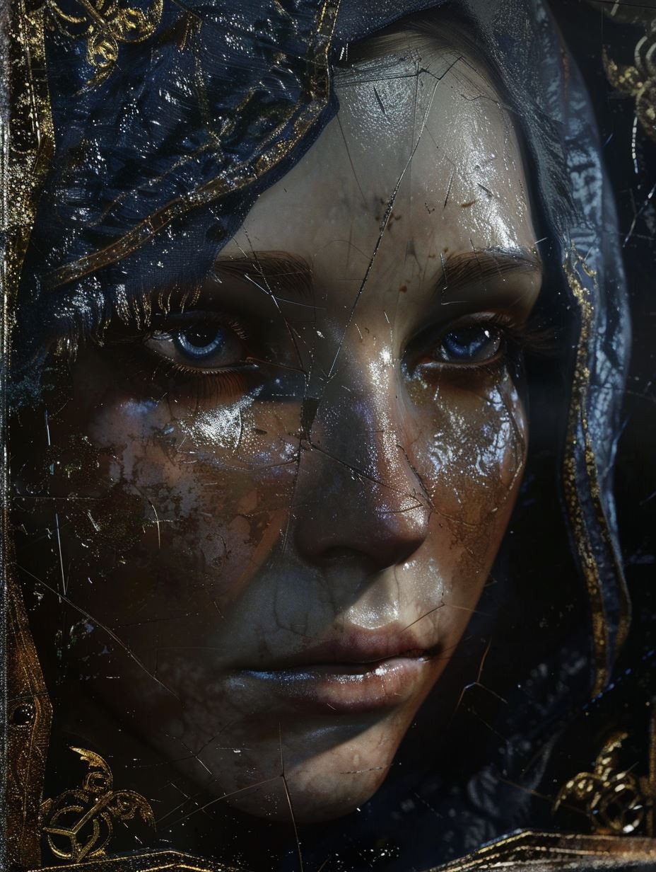 Gilded Fragments of Dark Elegance - Image 3