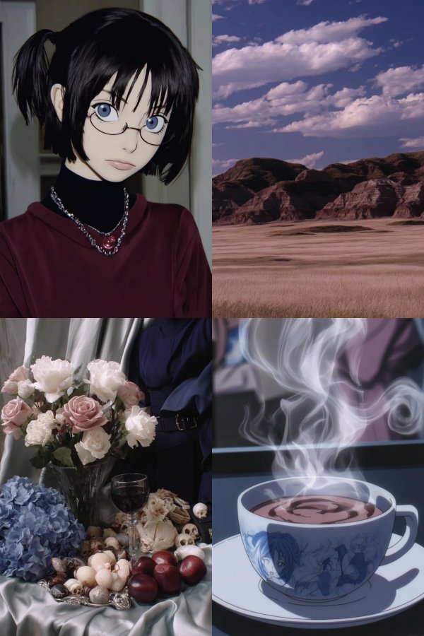 Dark Academia Anime Aesthetic Collage