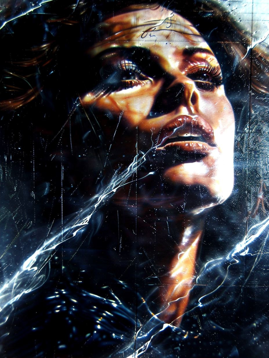 Digital Glitch Noir Portrait - Image 2
