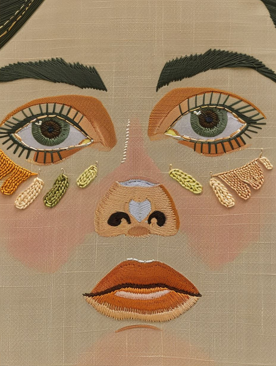 Intricate Threadwork Portrait Study - Image 2
