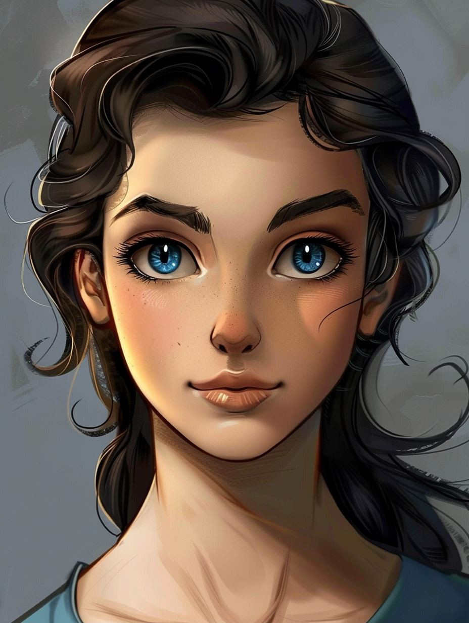 From Sketch to Color: Digital Portrait Evolution - Image 2