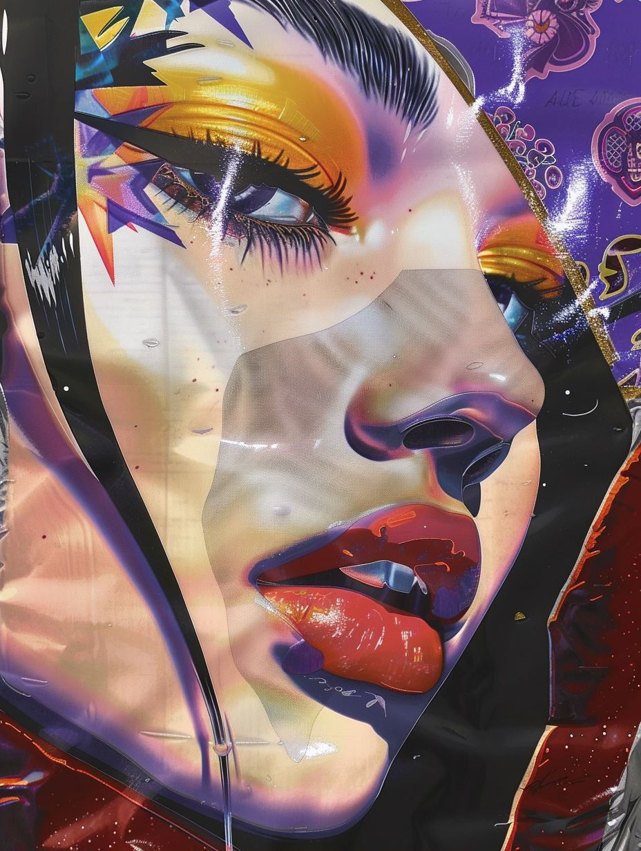 Cybernetic Gloss Neon Portrait - Image 2