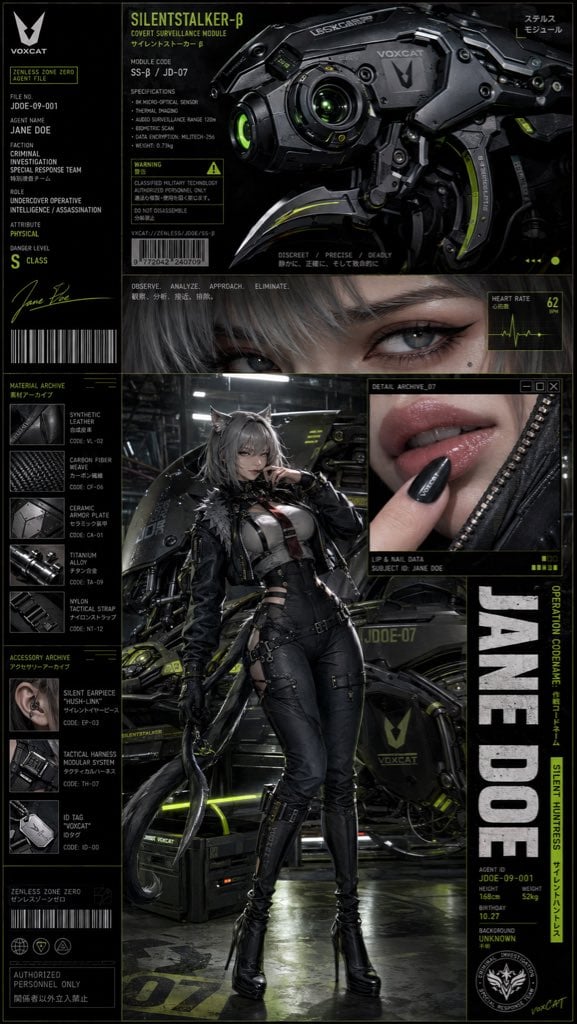 Cyber-Industrial Japanese Fashion Editorial Poster - alternate