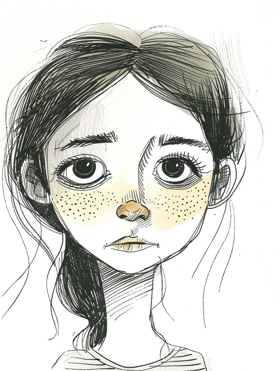 Whimsical Sketches of Ethereal Female Portraits - Image 1