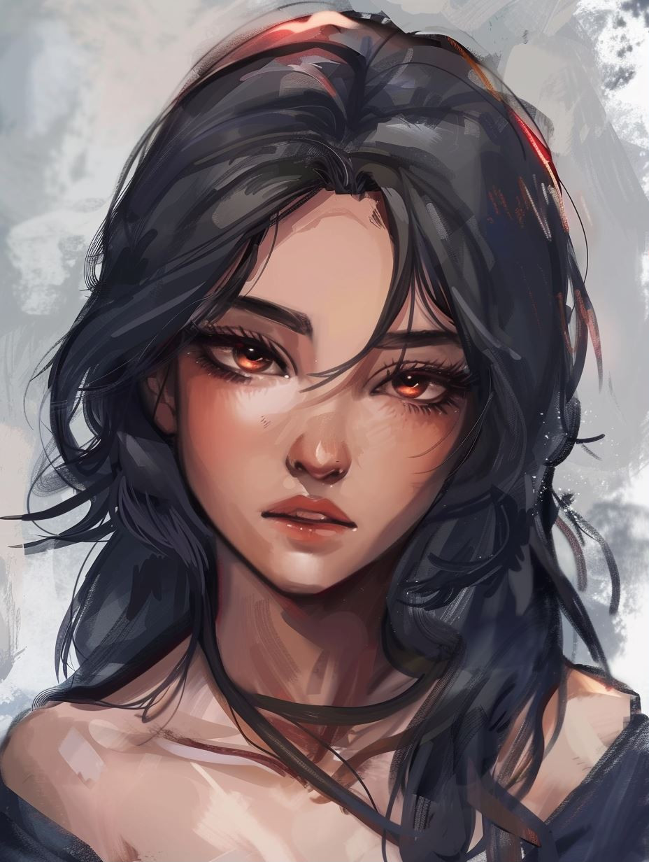 Ethereal Gaze in Digital Ink - Image 1