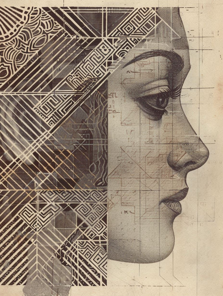 Geometric Halftone Portrait Study - Image 4