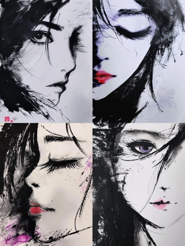 Ink Whispers: A Study of Feminine Grace