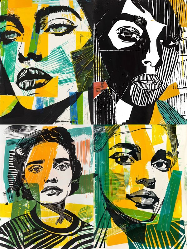 Fragmented Gazes in Color
