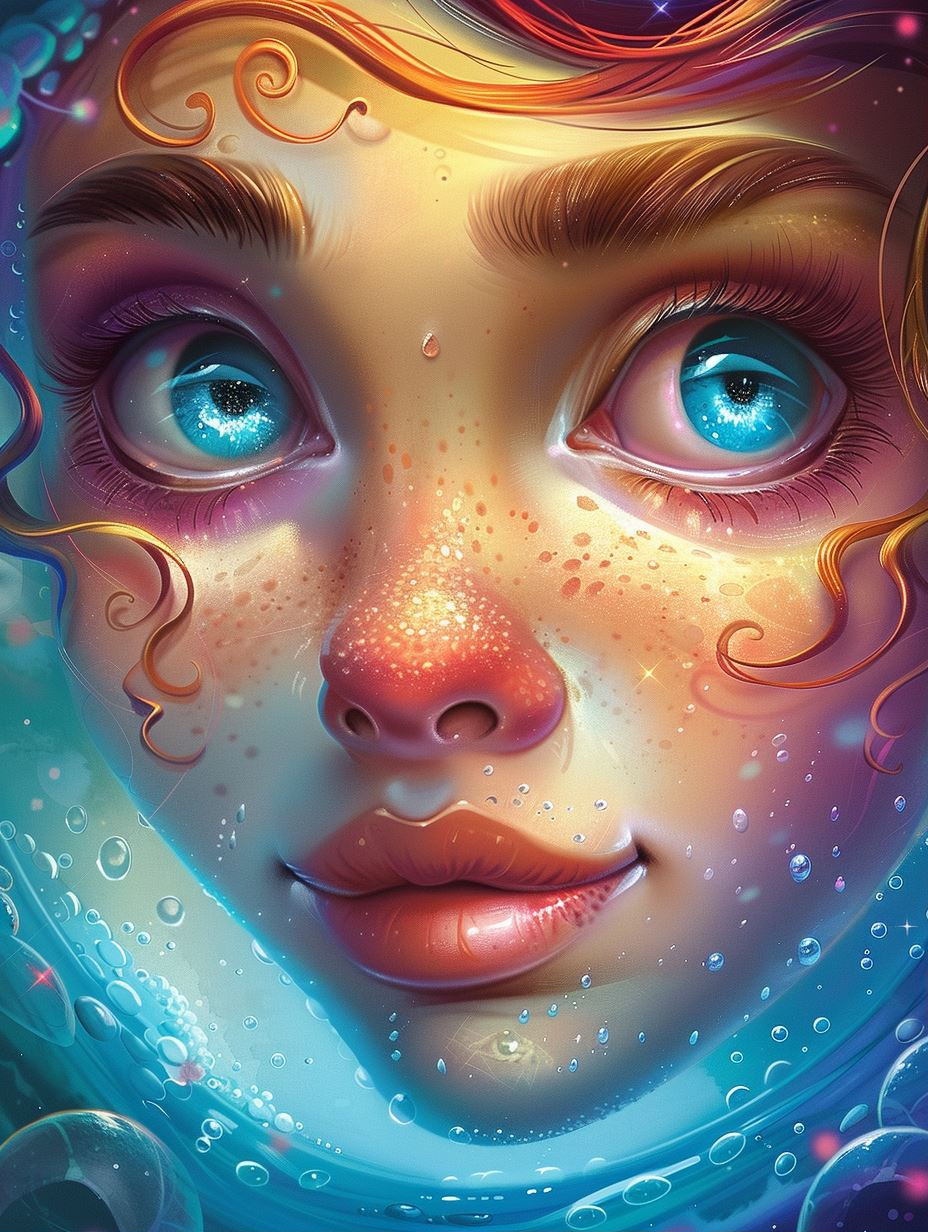 Ethereal Aquatic Dream Portrait - Image 1