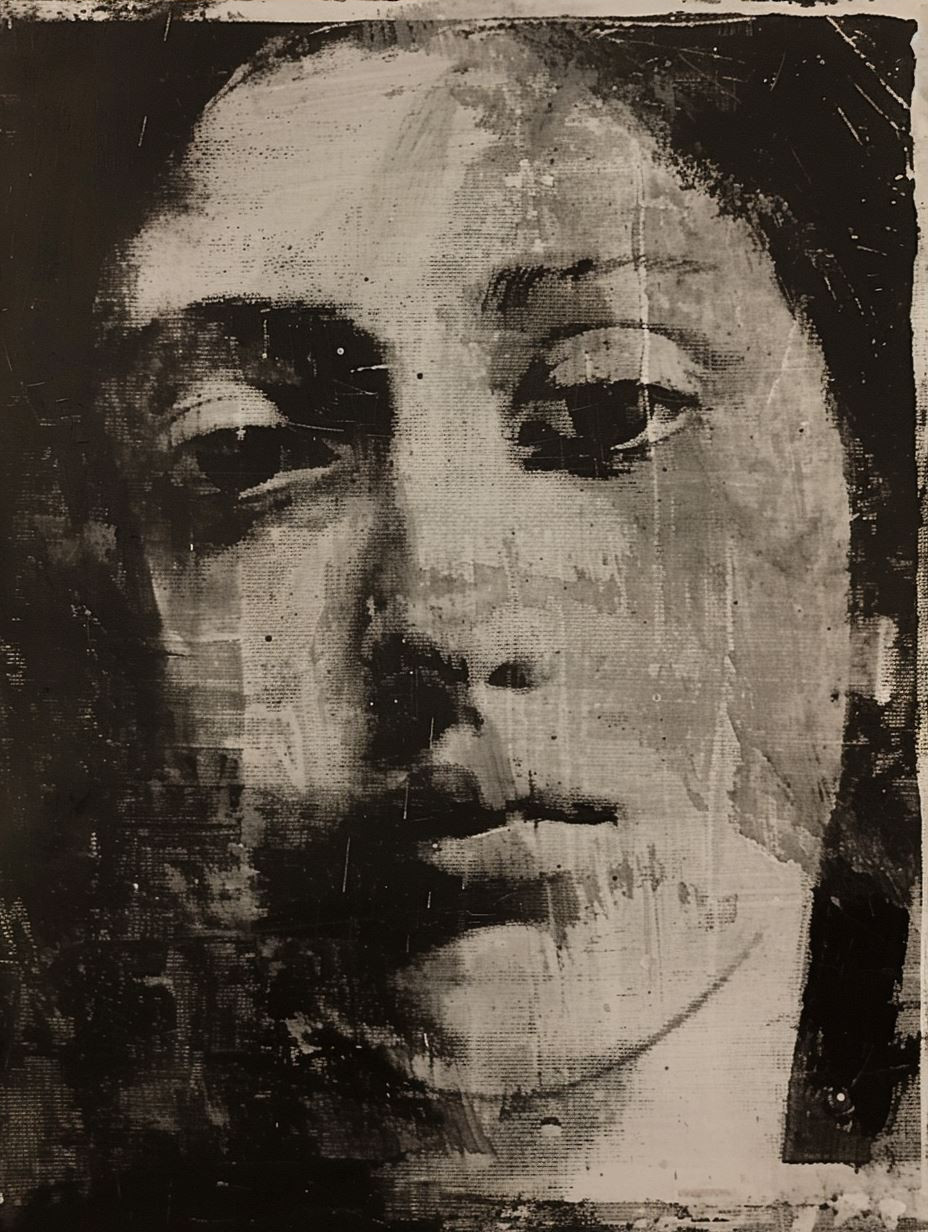 Fragmented Gazes in Monochrome Quadriptych - Image 4