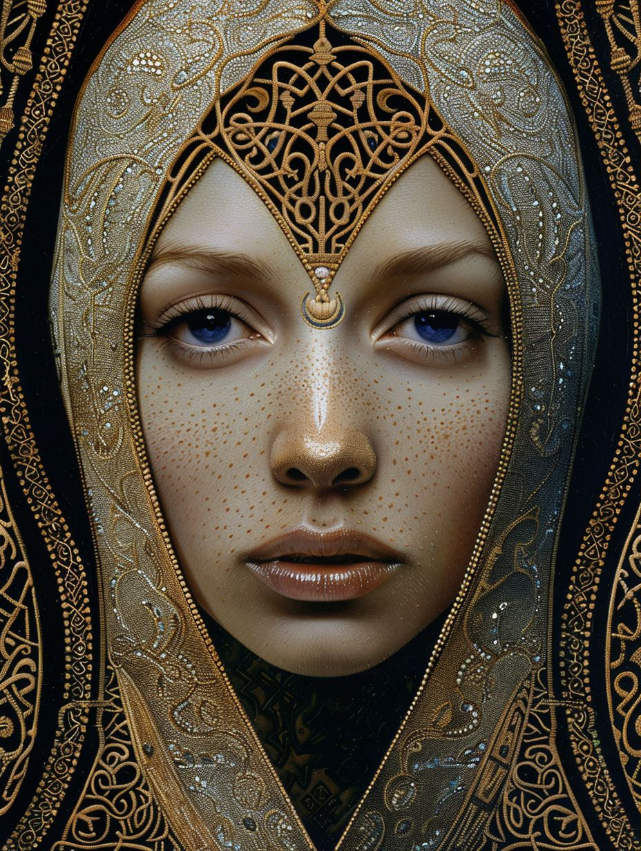 Golden Filigree Mystical Portraits - Image 1