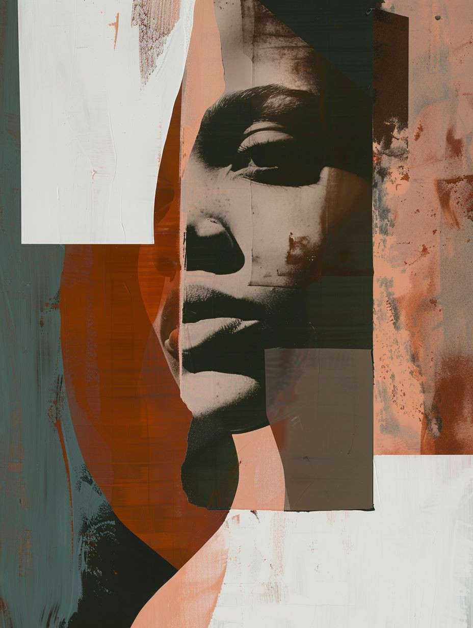 Fragmented Portraits in Earthy Tones - Image 2