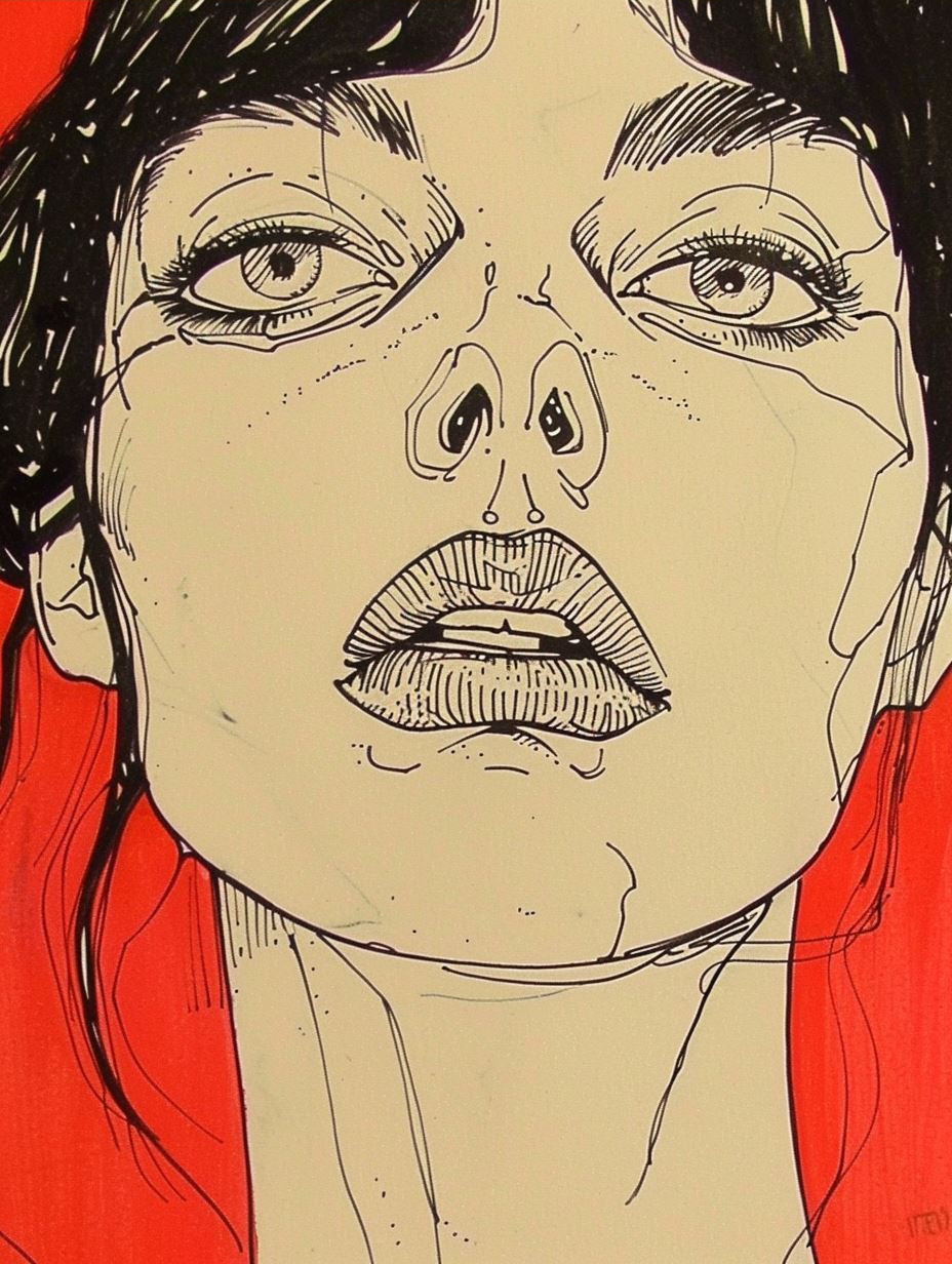Fragmented Gazes in Ink - Image 3
