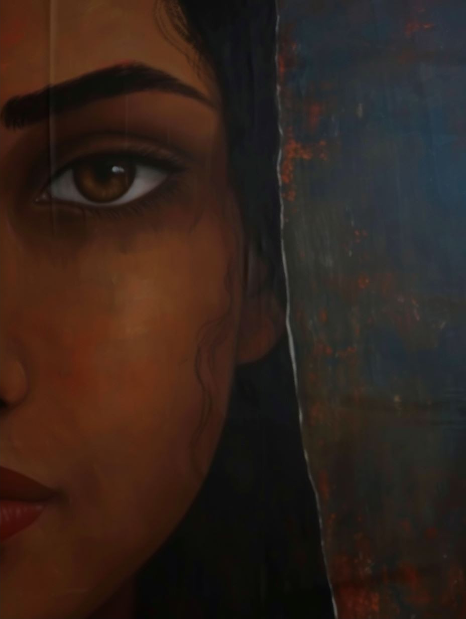 Soulful Gazes in Painted Portraits - Image 2