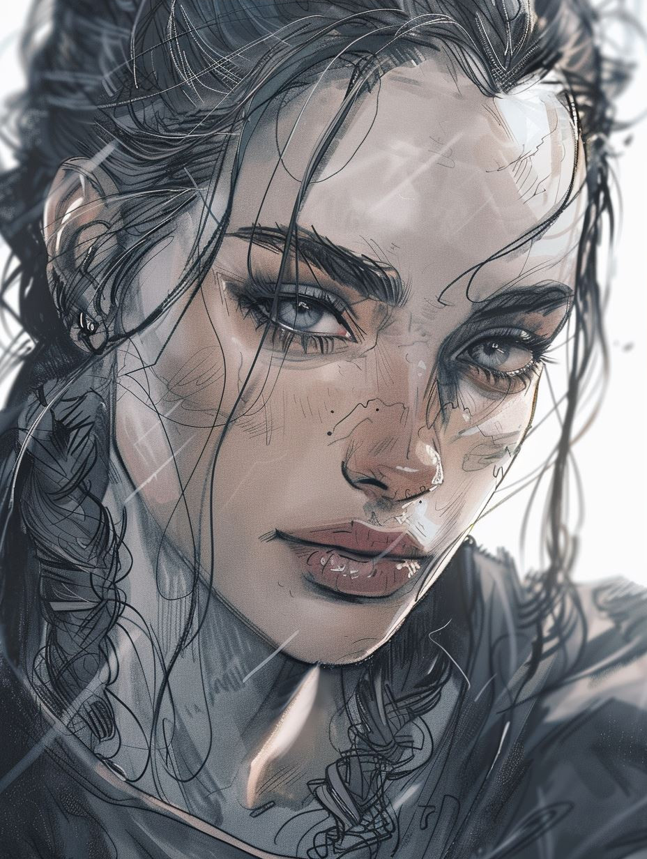 Ethereal Gaze: Digital Portrait Studies - Image 3
