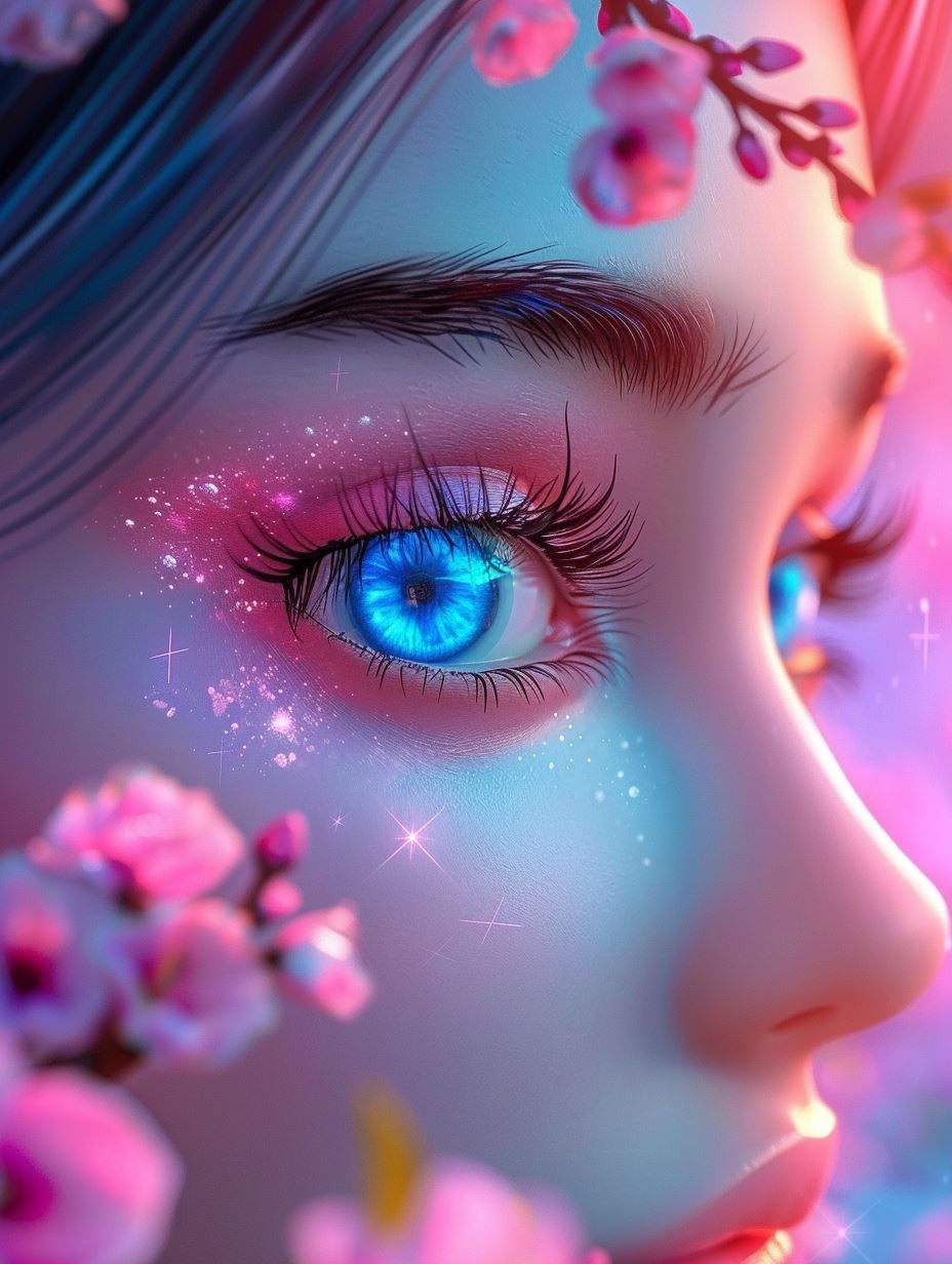 Ethereal Visions of Neon Beauty - Image 1