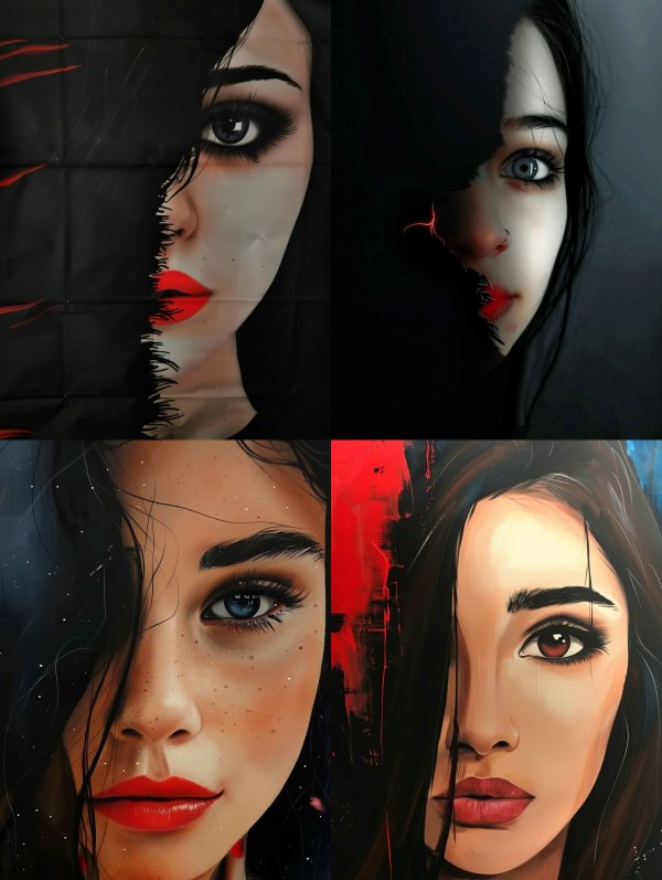 Mysterious Shadows and Crimson Lips