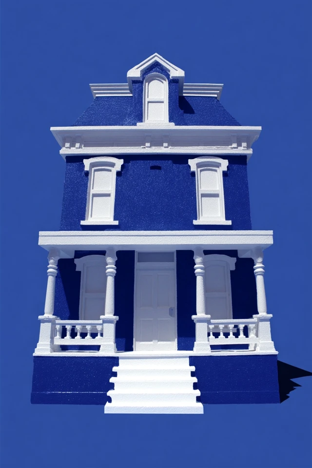 Azure Silhouette Portrait - Image 6