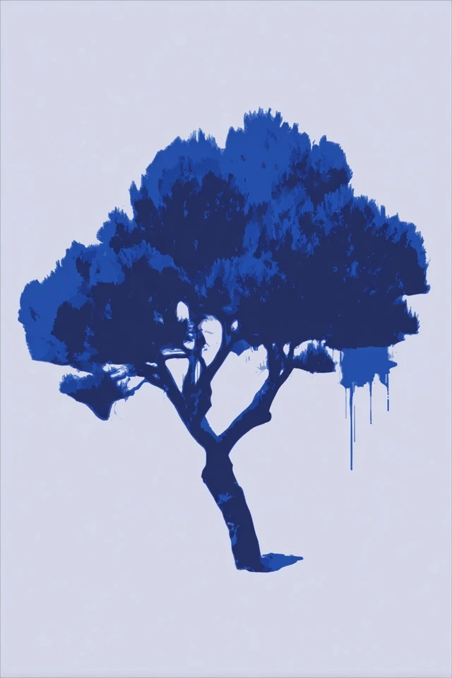 Azure Silhouette Portrait - Image 5