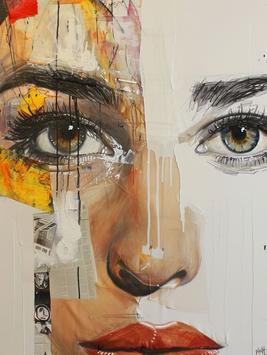 Fragmented Visions: Abstract Portrait Series - Image 1