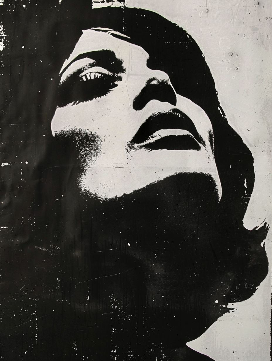 Monochrome Muse: A Pop Art Study - Image 1