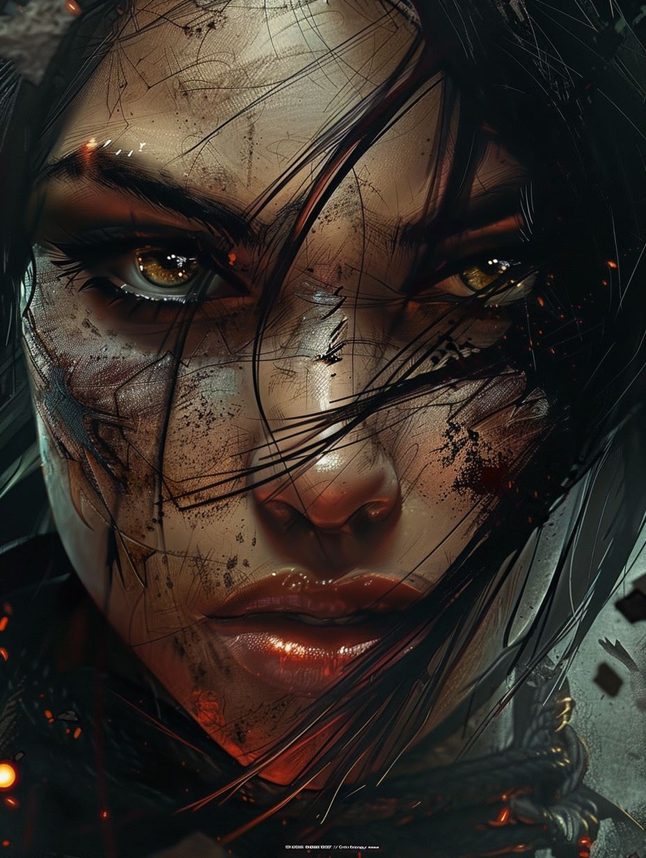 Battle Worn Cyberpunk Noir Portrait - Image 3