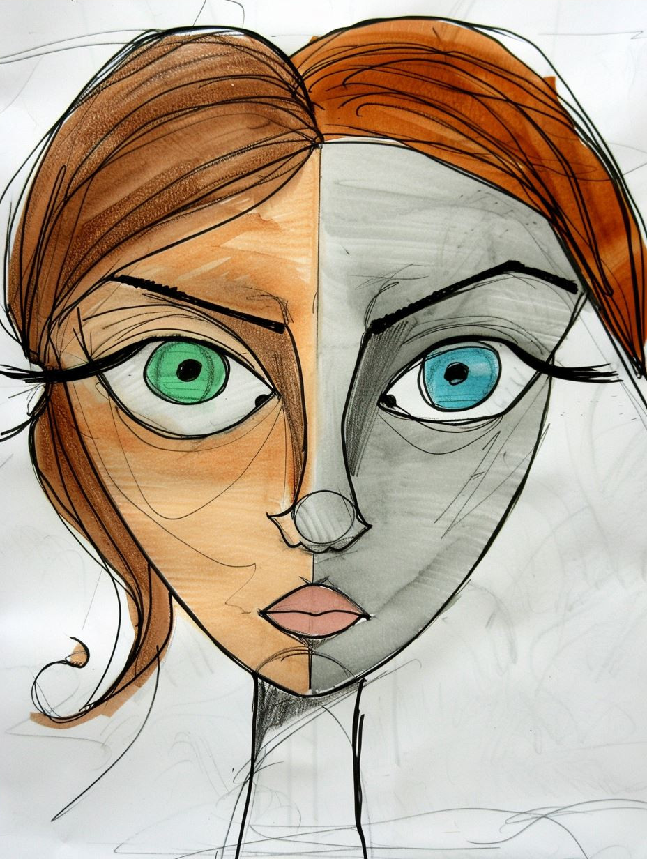Emerald Gaze Sketch - Image 4