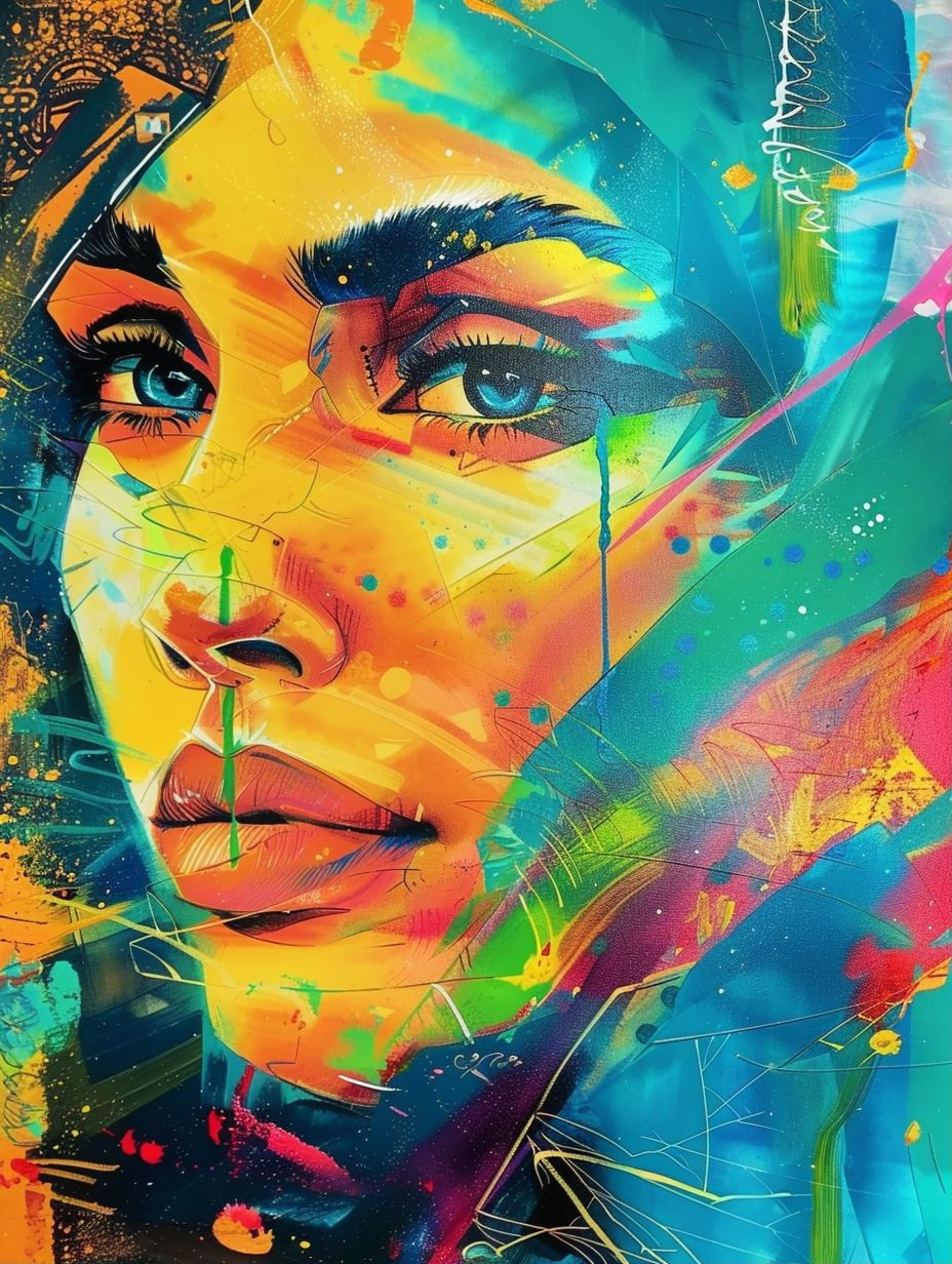 Prismatic Soul Neon Portrait