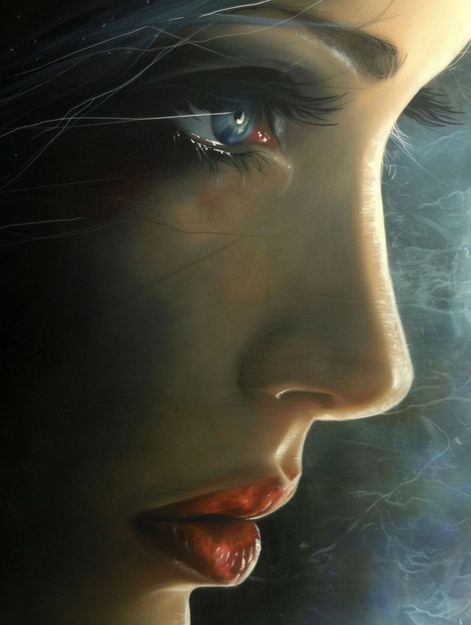 Ethereal Gaze in Misty Shadows - Image 2