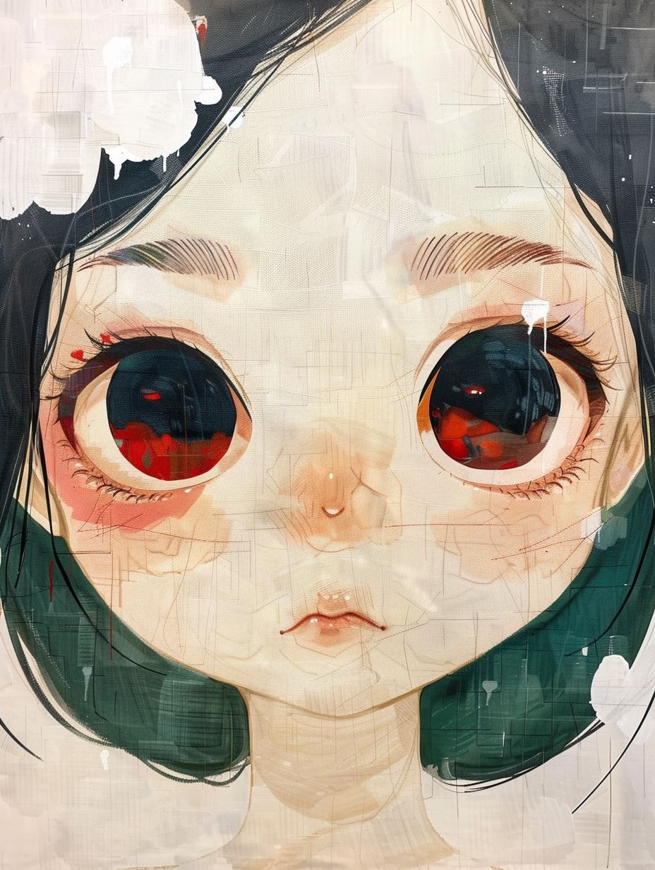 Ethereal Masked Anime Portrait - Image 3
