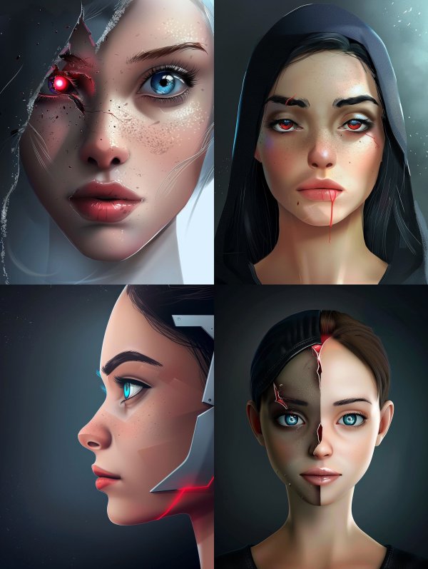 Ethereal Portraits of Digital Sorrow