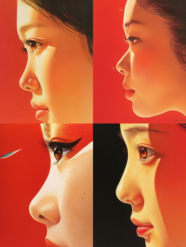 Crimson Glow Portrait Study