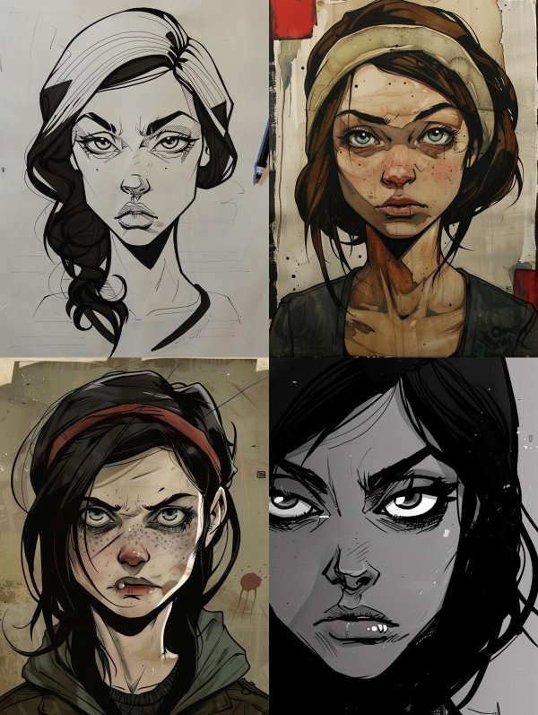 Four Shades of a Fierce Gaze