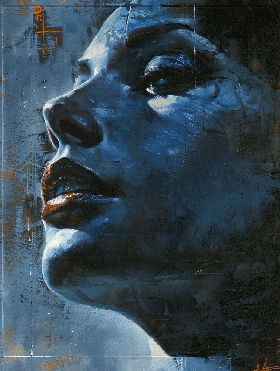 Azure Shadows of Digital Soul - Image 1