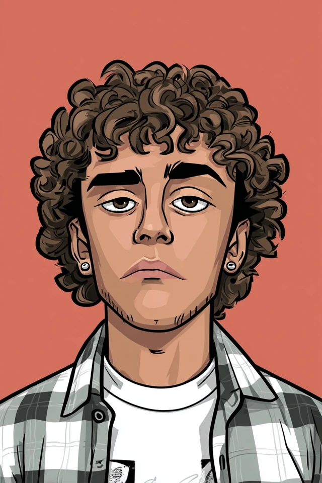 Urban Curly Portrait - Image 1