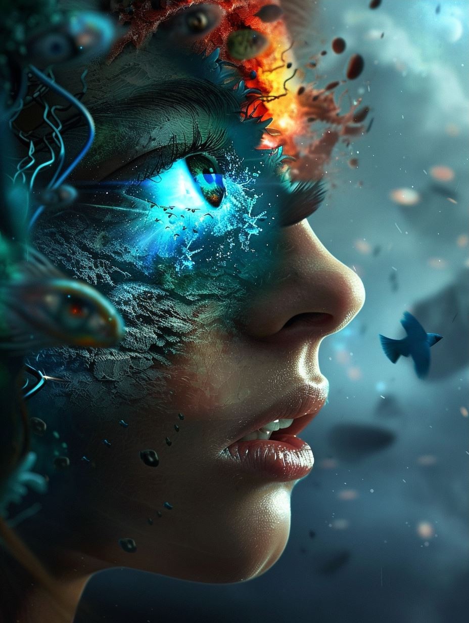 Ethereal Gaze in Rain - Image 3