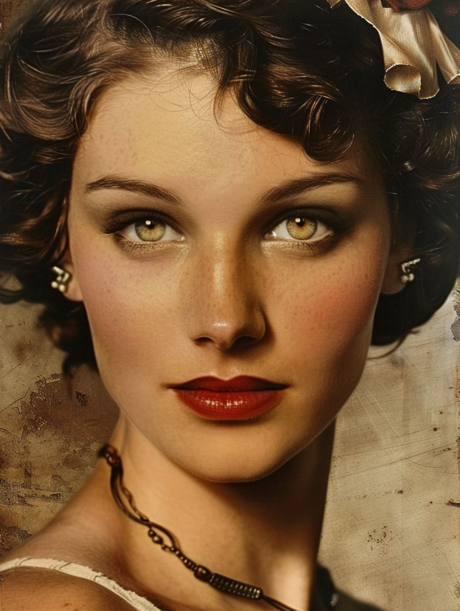 Vintage Elegance: A Study of Gaze - Image 3