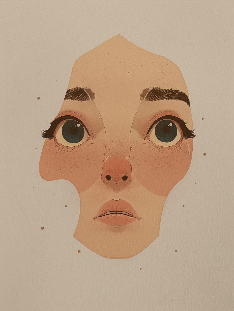 Soft Minimalist Digital Portrait Study - Image 4