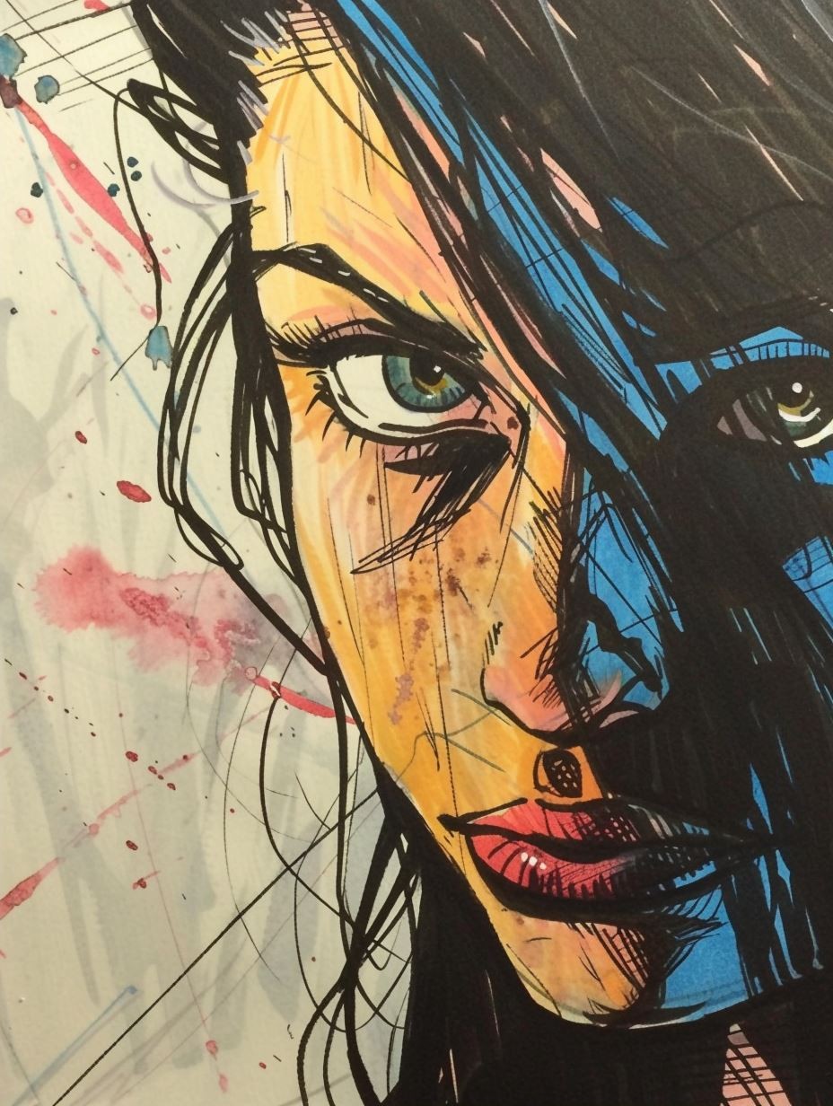 Ink and Wash Portrait - Image 2