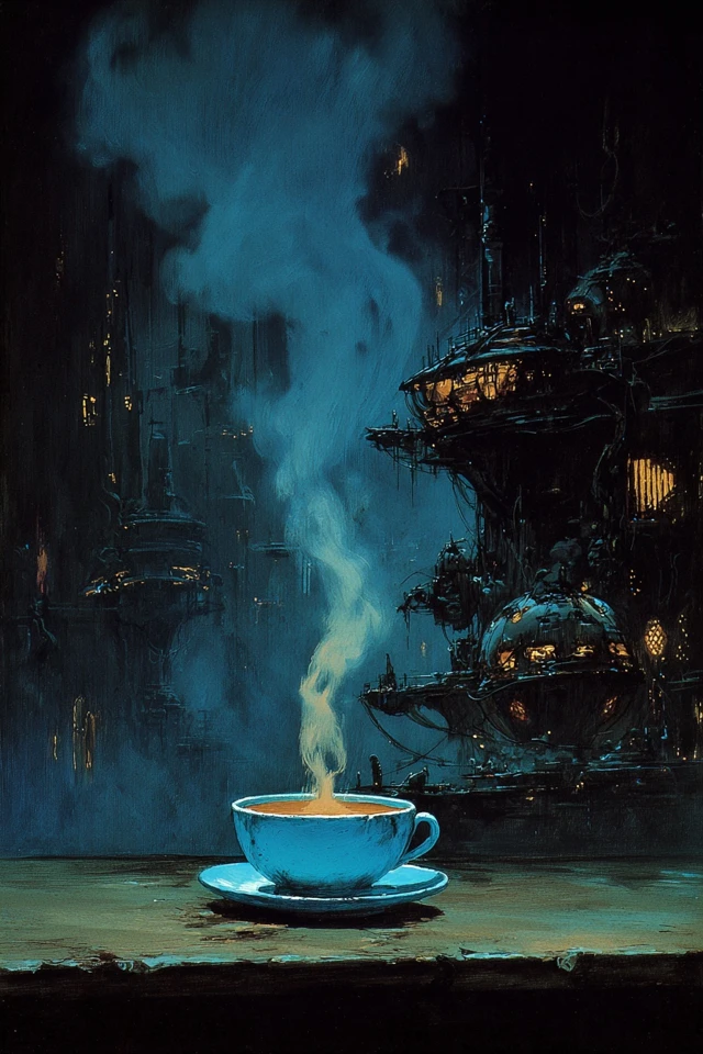 Azure Nocturne Portrait - Image 4