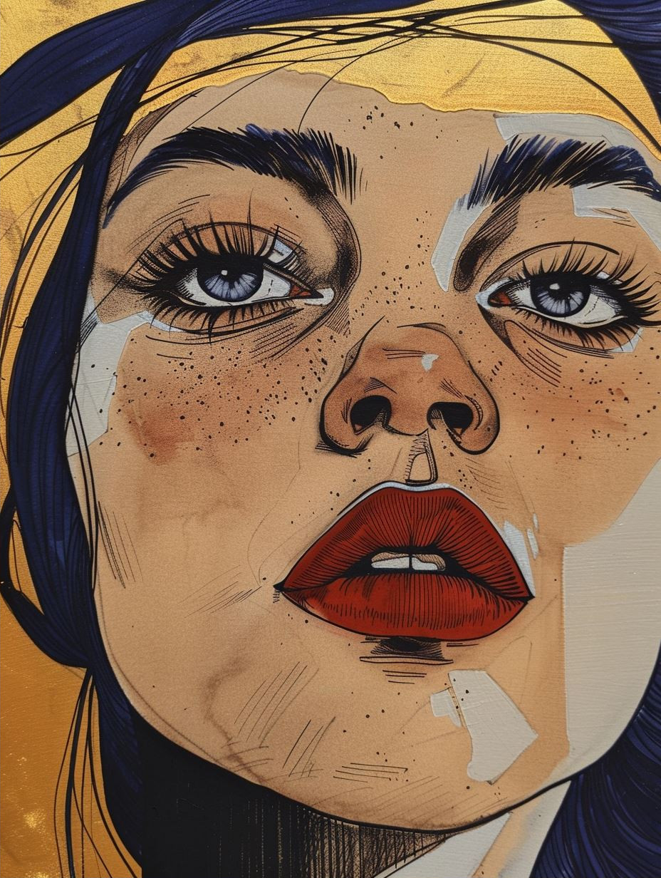 Abstract Modern Portraiture Study - Image 2