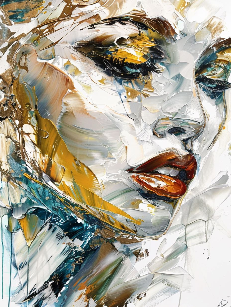 Abstract Expressionist Female Portraits - Image 1