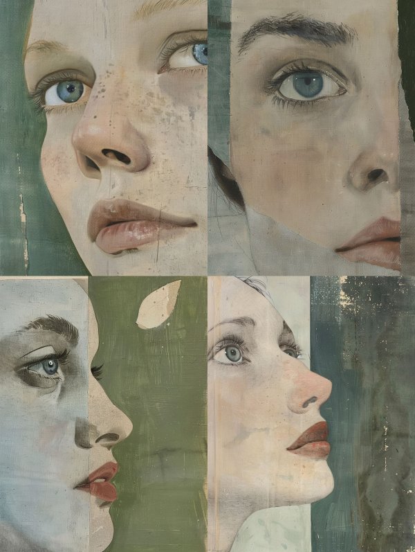Fragmented Gazes in Green