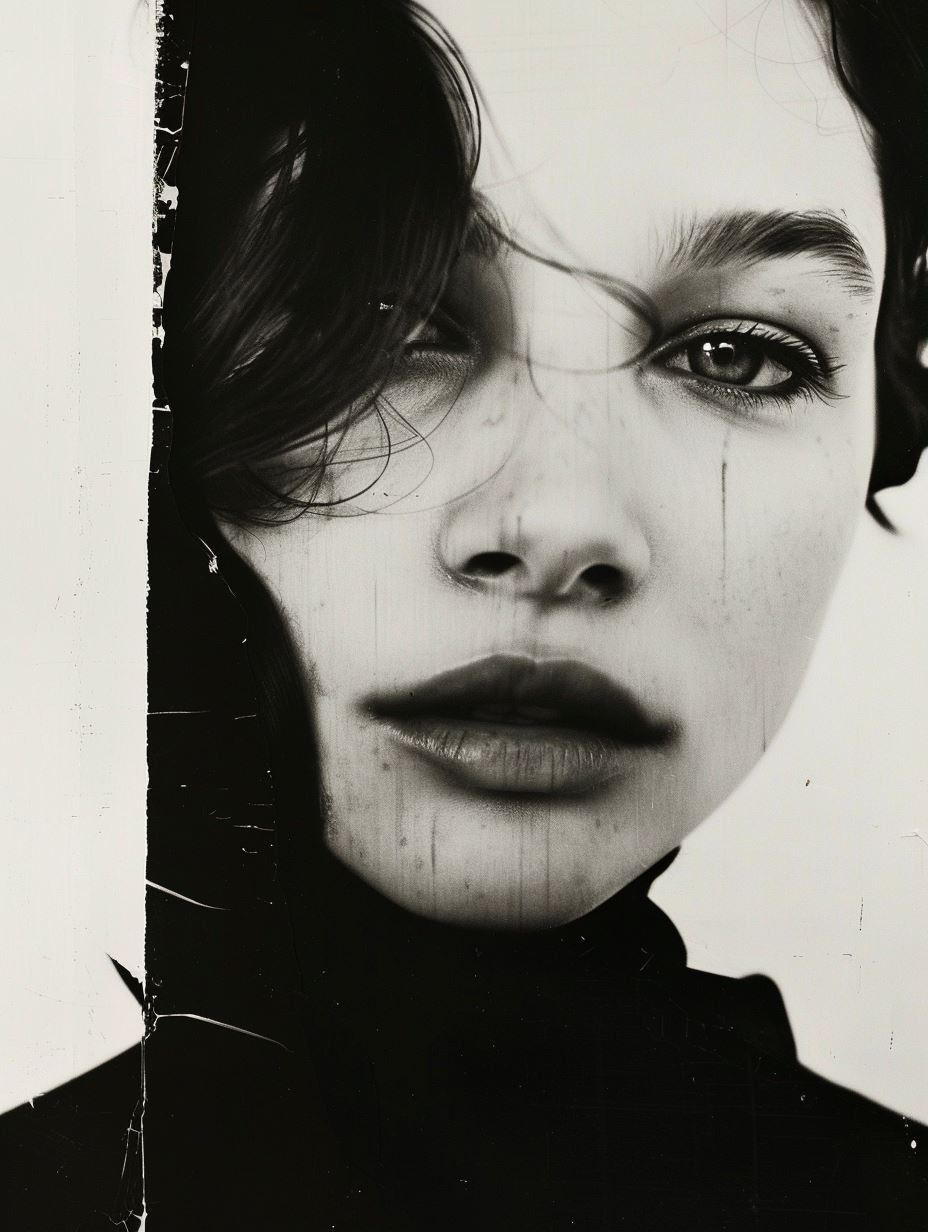 Noir Fragmented Portrait Study - Image 3