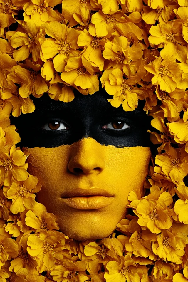 Golden Floral Mask - Image 1