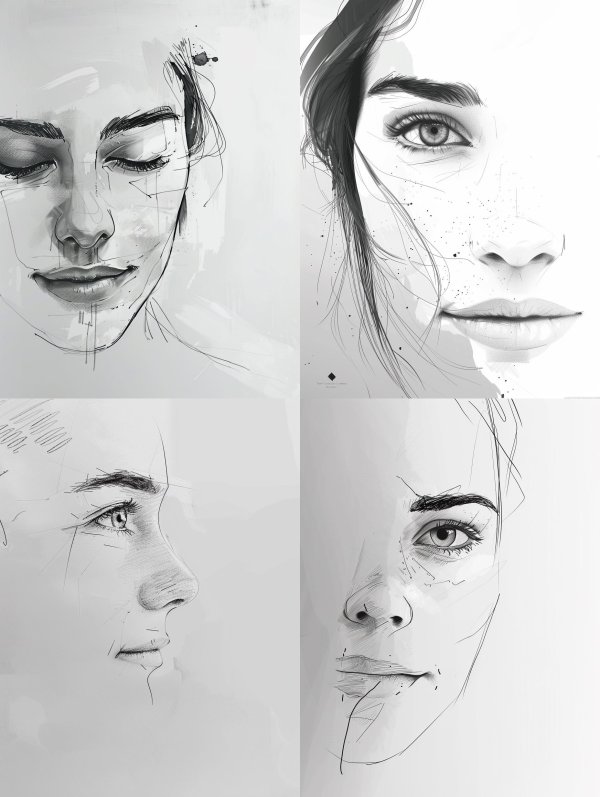 Whispers of Graphite: Four Feminine Studies