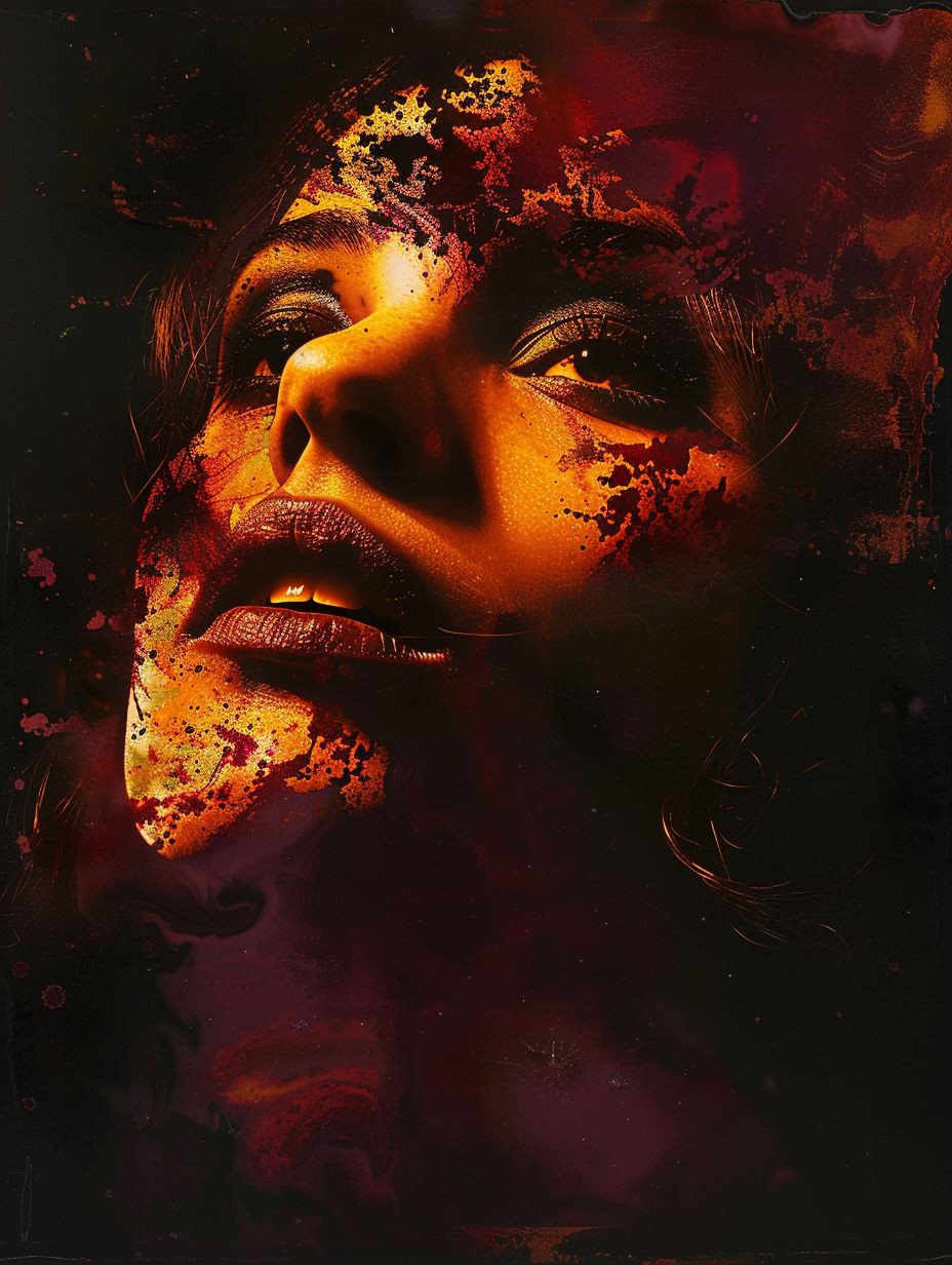 Ethereal Shadows of Floral Decay - Image 4