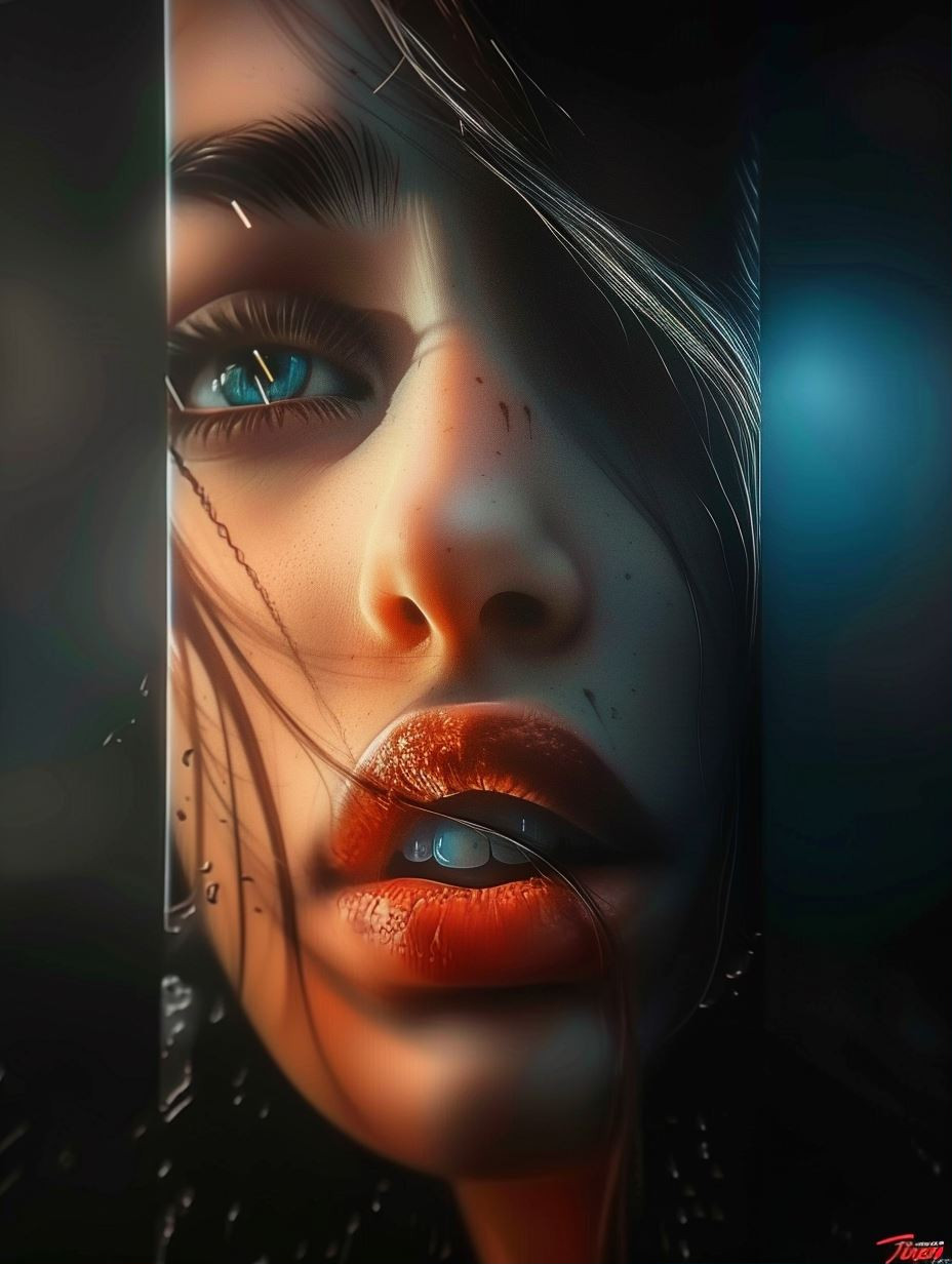 Cinematic Gaze Through Rain