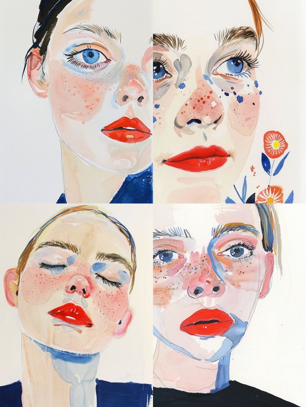 Fragmented Portraits of Modern Emotion